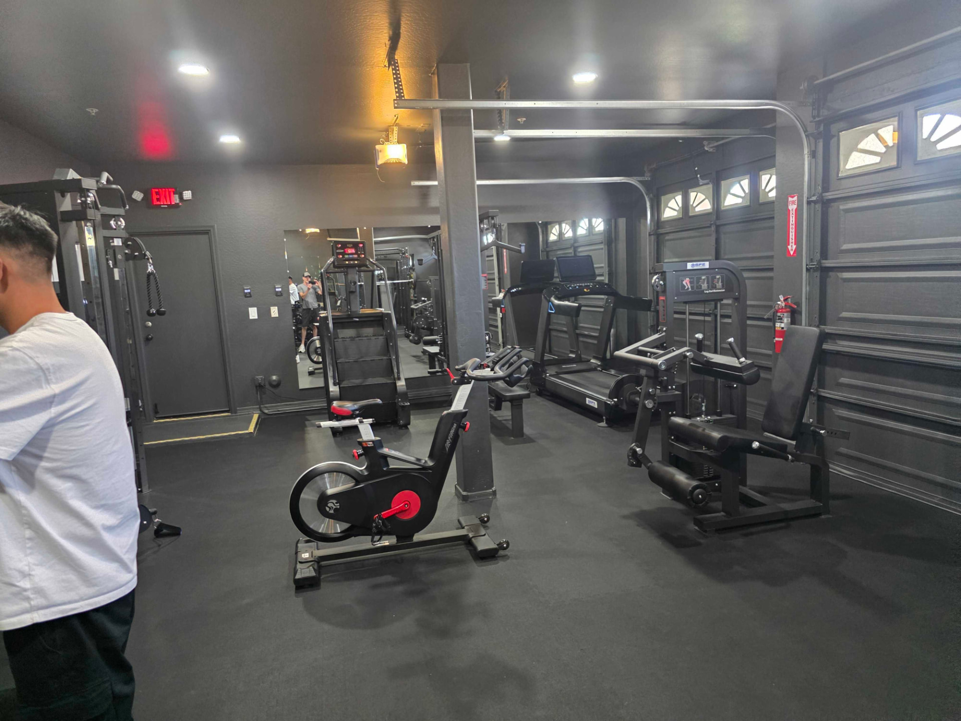 Fitness room with exercise equipment inside a residential treatment program